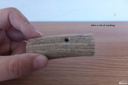 Almost completed bear horn.