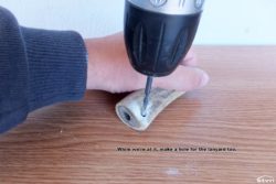 Make a hole for the lanyard.