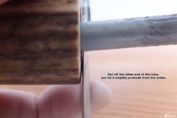 Cut off the other end of the tube.