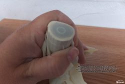 Wrap the horn in the surgical glove.