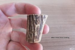 Nearly completed antler handle for the firesteel.