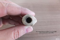 It's important to make it as straight and centered as possible.