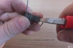 Trimming wire coils.