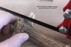 Antler handle 2nd cut.